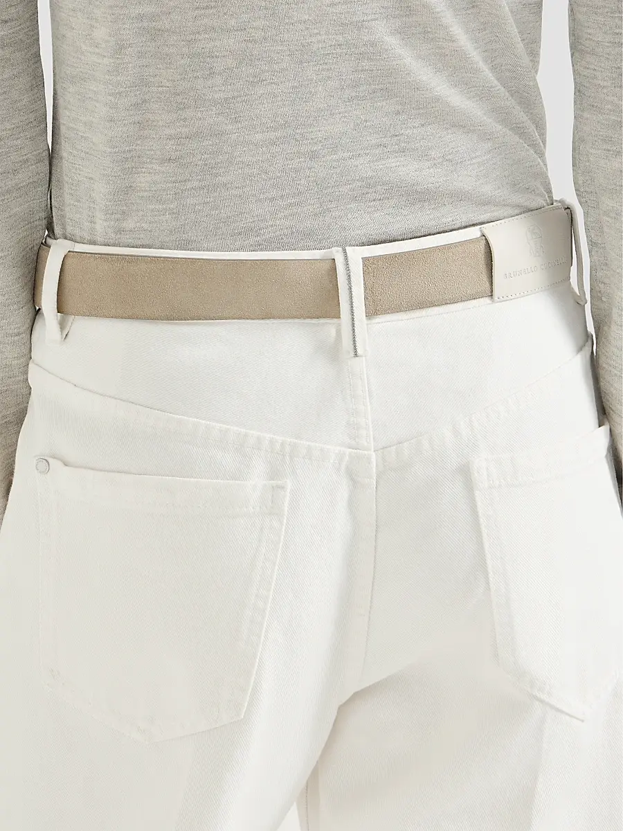 Brunello Cucinelli Women's Dyed Denim Contemporary Loose Jeans | Thumbnail 6 Brunello Cucinelli Women's Dyed Denim Contemporary Loose Jeans | Thumbnail 6