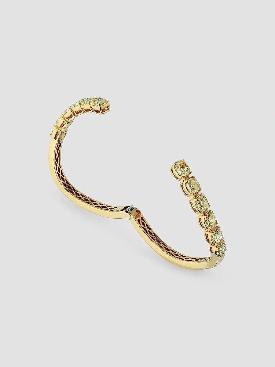 Diamonds at Saks Fifth Avenue Women's 18K Yellow Gold & 11.93 TCW Yellow Diamond Bypass Bangle | Thumbnail 3 Diamonds at Saks Fifth Avenue Women's 18K Yellow Gold & 11.93 TCW Yellow Diamond Bypass Bangle | Thumbnail 3