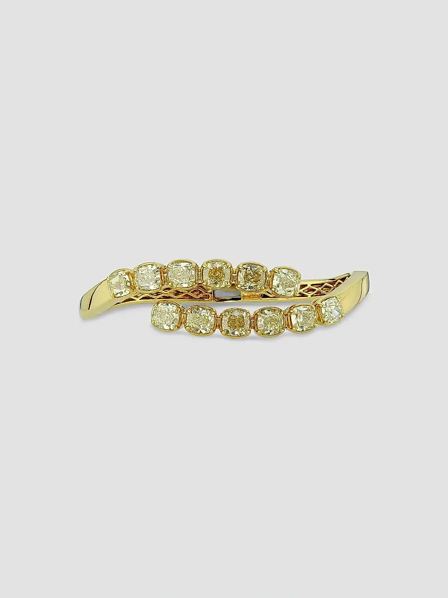 Diamonds at Saks Fifth Avenue Women's 18K Yellow Gold & 11.93 TCW Yellow Diamond Bypass Bangle | Thumbnail 5 Diamonds at Saks Fifth Avenue Women's 18K Yellow Gold & 11.93 TCW Yellow Diamond Bypass Bangle | Thumbnail 5