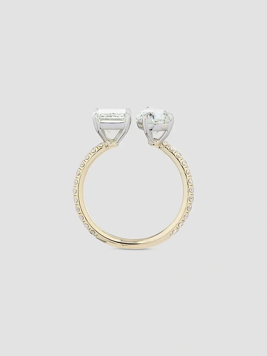 Diamonds at Saks Fifth Avenue Women's 18K Yellow Gold, Platinum & 3.82 TCW Diamond Toi Et Moi Ring | Thumbnail 5 Diamonds at Saks Fifth Avenue Women's 18K Yellow Gold, Platinum & 3.82 TCW Diamond Toi Et Moi Ring | Thumbnail 5