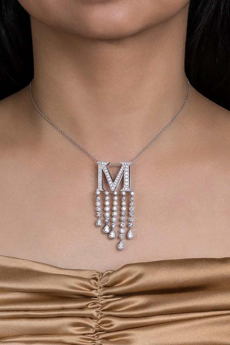 Ashna Mehta Diamond Waterfall Initial Bag Charm - M | Thumbnail 2 Ashna Mehta Diamond Waterfall Initial Bag Charm - M | Thumbnail 2