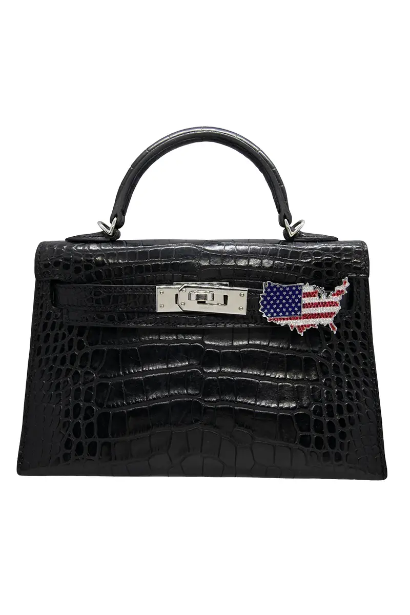 Ashna Mehta Ruby Diamond USA Flag Bag Charm | Thumbnail 4 Ashna Mehta Ruby Diamond USA Flag Bag Charm | Thumbnail 4