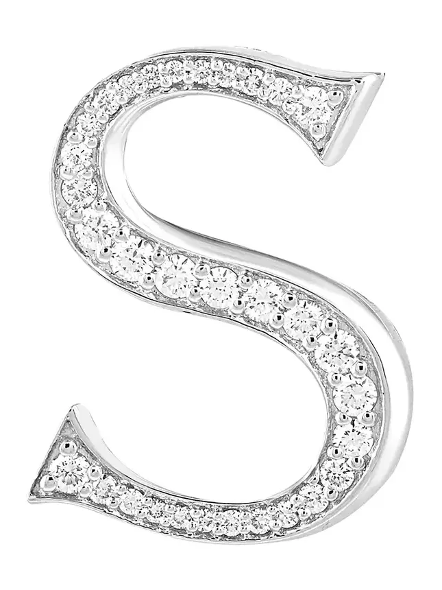 Ashna Mehta Diamond Initial Bag Charm - S