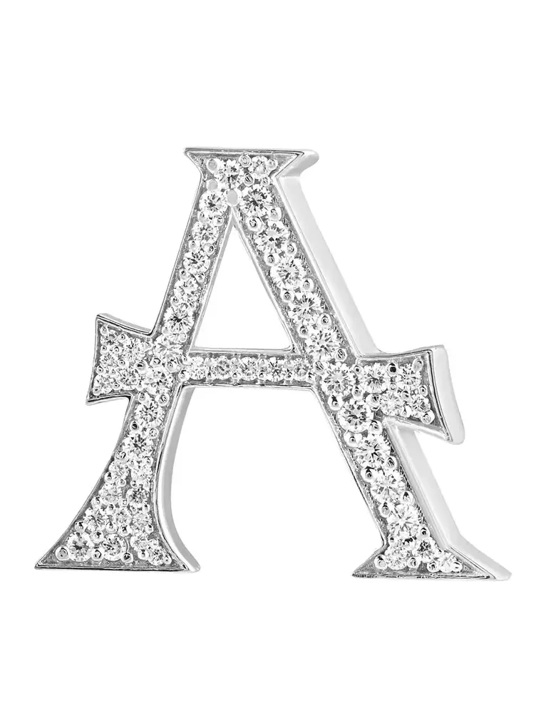 Ashna Mehta Diamond Initial Bag Charm - A
