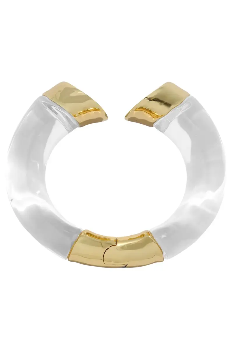 ALEXIS BITTAR Lucite Slice Capped Hinge Bracelet | Thumbnail 3 ALEXIS BITTAR Lucite Slice Capped Hinge Bracelet | Thumbnail 3