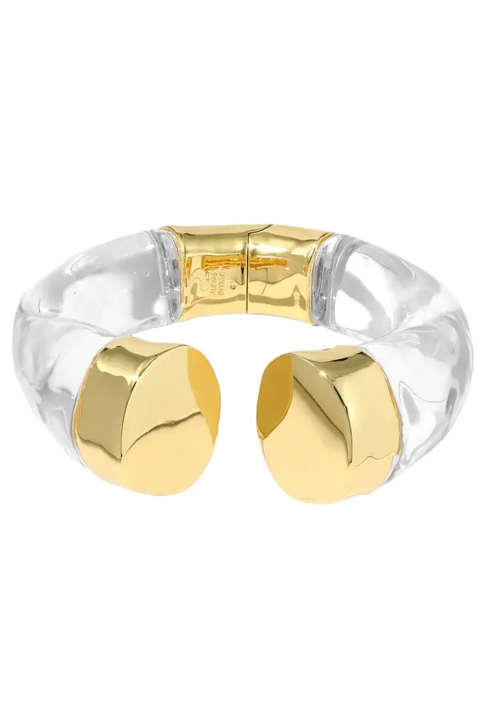 ALEXIS BITTAR Lucite Slice Capped Hinge Bracelet