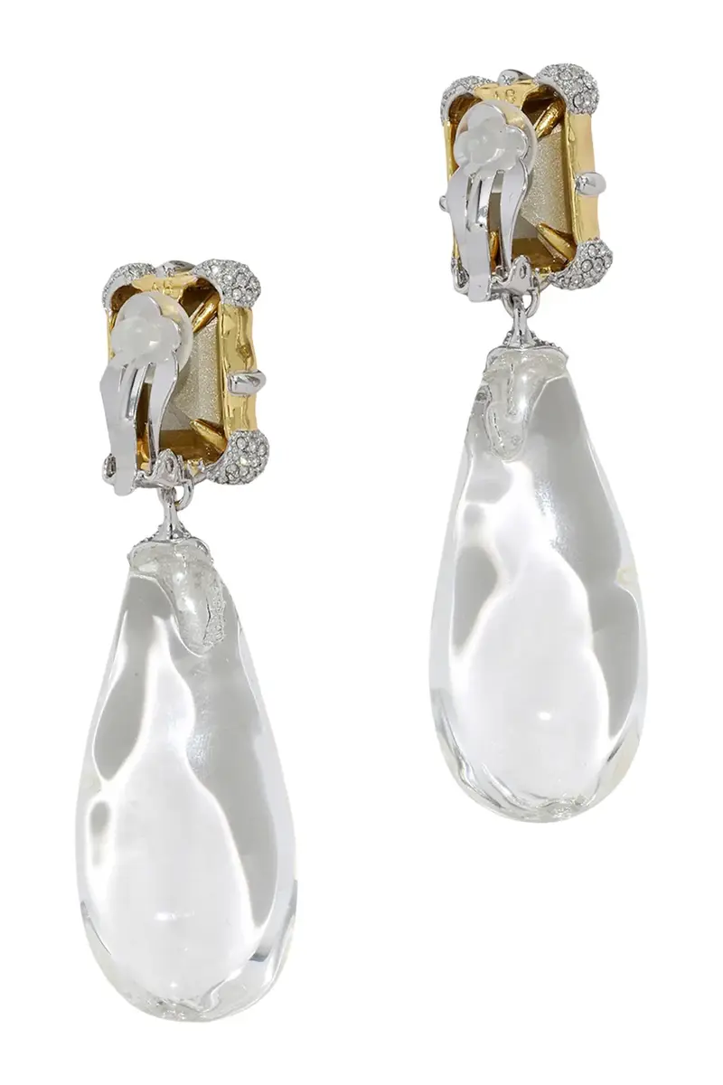 ALEXIS BITTAR Crystal Silverlake Lucite Teardrop Earrings | Thumbnail 3 ALEXIS BITTAR Crystal Silverlake Lucite Teardrop Earrings | Thumbnail 3