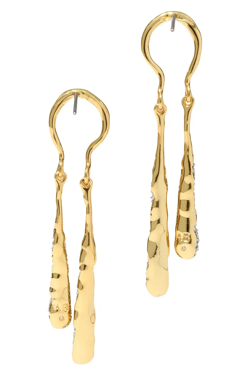 ALEXIS BITTAR Crystal Solanales Coiled Tear Drop Earrings | Thumbnail 3