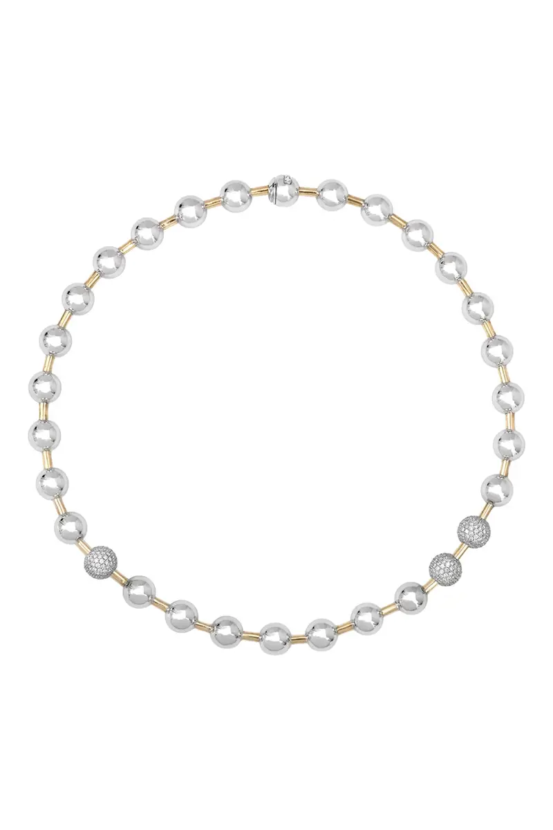 Rainbow K Diamond Ball Chain Necklace | Thumbnail 5 Rainbow K Diamond Ball Chain Necklace | Thumbnail 5