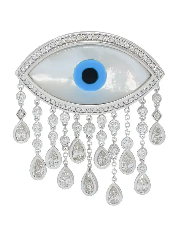 Diamond Evil Eye Waterfall Bag Charm