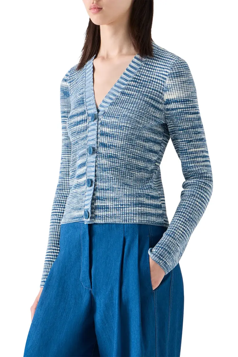 Akris punto Long Sleeve Ribbed Cardigan | Thumbnail 2 Akris punto Long Sleeve Ribbed Cardigan | Thumbnail 2
