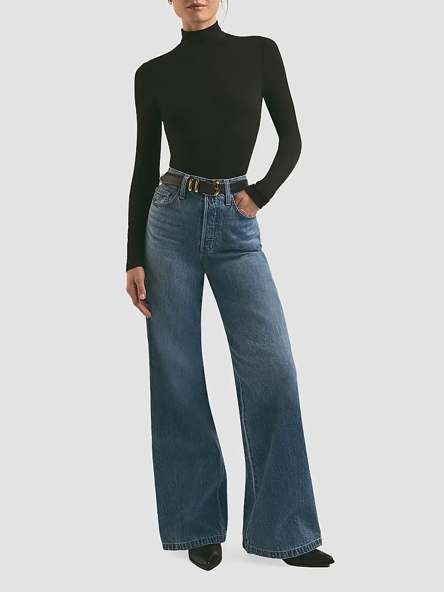 Favorite Daughter Women's Ribbed Turtleneck Top | Thumbnail 2 Favorite Daughter Women's Ribbed Turtleneck Top | Thumbnail 2