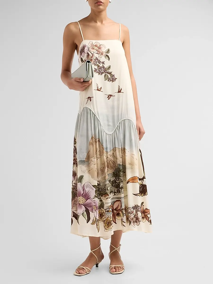 Farm Rio Women's Toile De Rio Printed Maxi Dress | Thumbnail 2 Farm Rio Women's Toile De Rio Printed Maxi Dress | Thumbnail 2