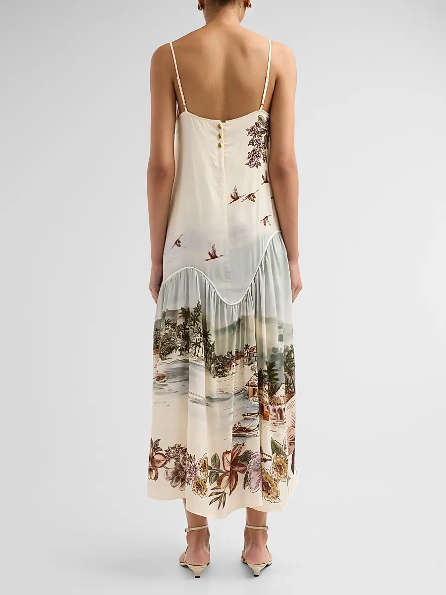 Farm Rio Women's Toile De Rio Printed Maxi Dress | Thumbnail 3 Farm Rio Women's Toile De Rio Printed Maxi Dress | Thumbnail 3