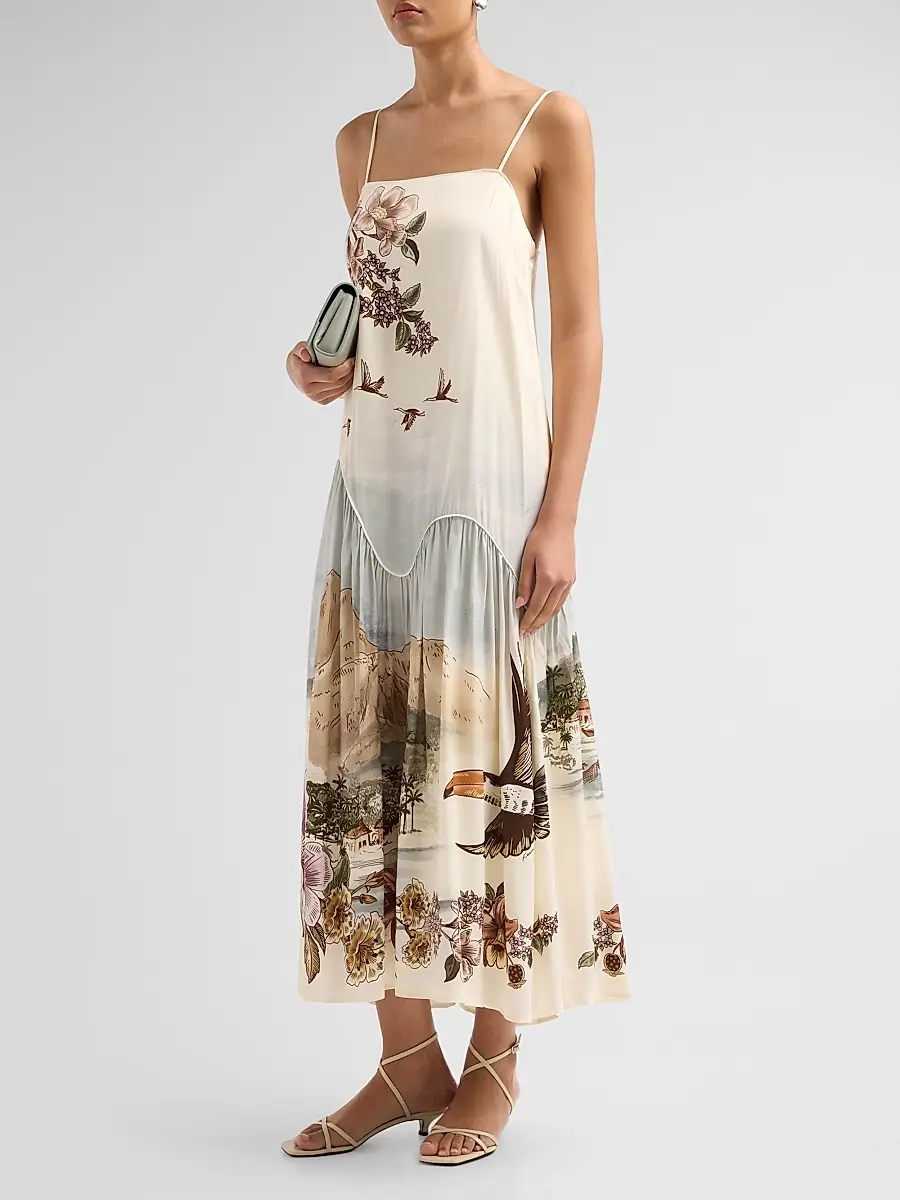 Farm Rio Women's Toile De Rio Printed Maxi Dress | Thumbnail 4 Farm Rio Women's Toile De Rio Printed Maxi Dress | Thumbnail 4
