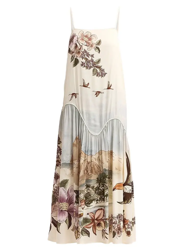 Farm Rio Women's Toile De Rio Printed Maxi Dress
