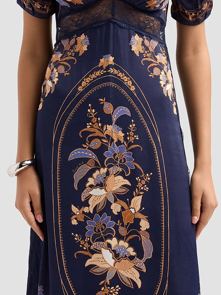 Farm Rio Women's Lara Floral V-Neck Midi Dress | Thumbnail 5 Farm Rio Women's Lara Floral V-Neck Midi Dress | Thumbnail 5