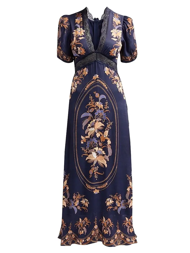 Women's Lara Floral V-Neck Midi Dress