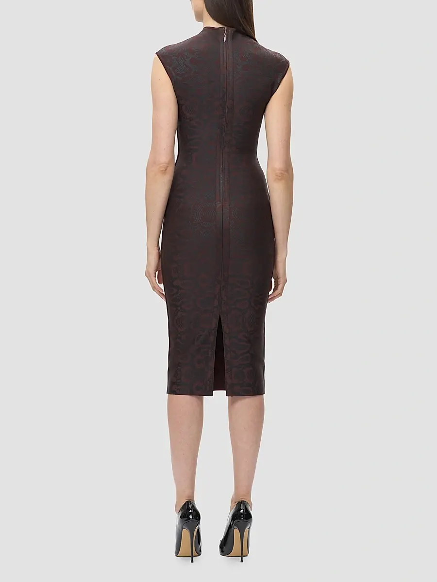 Hervé Léger Women's Anita Printed Sheath Midi Dress | Thumbnail 3 Hervé Léger Women's Anita Printed Sheath Midi Dress | Thumbnail 3