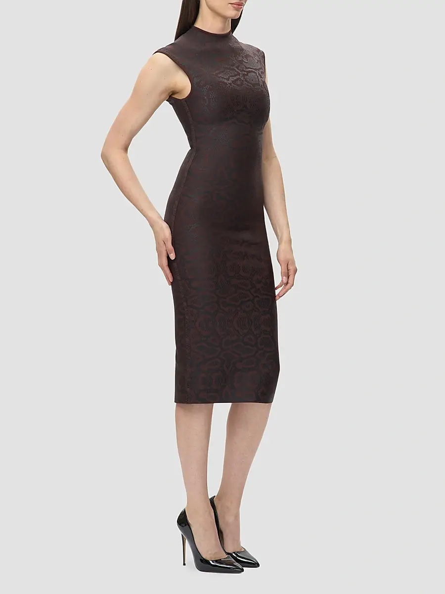 Hervé Léger Women's Anita Printed Sheath Midi Dress | Thumbnail 6 Hervé Léger Women's Anita Printed Sheath Midi Dress | Thumbnail 6