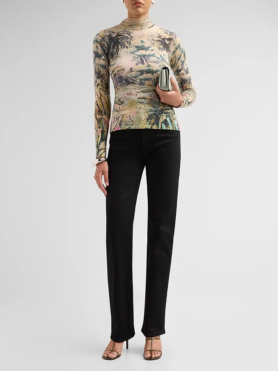 Farm Rio Women's Petricor Knit Wool Top | Thumbnail 2 Farm Rio Women's Petricor Knit Wool Top | Thumbnail 2
