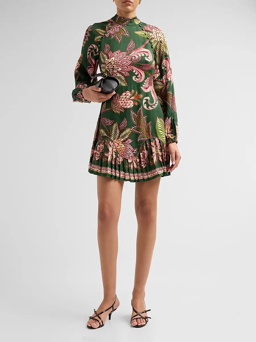 Farm Rio Women's Arabesque Paradise Printed Mini Dress | Thumbnail 2 Farm Rio Women's Arabesque Paradise Printed Mini Dress | Thumbnail 2