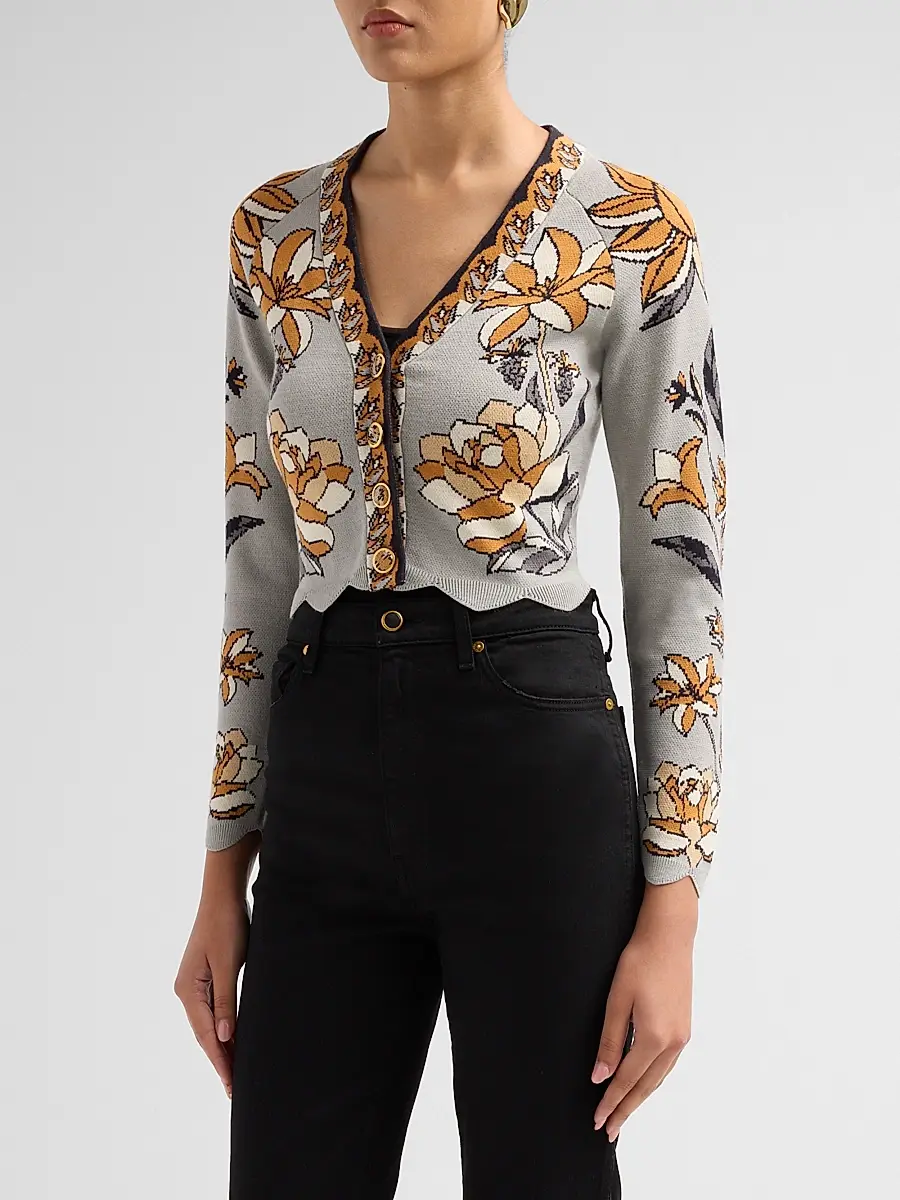 Farm Rio Women's Stained Glass Beauty Cardigan | Thumbnail 4 Farm Rio Women's Stained Glass Beauty Cardigan | Thumbnail 4