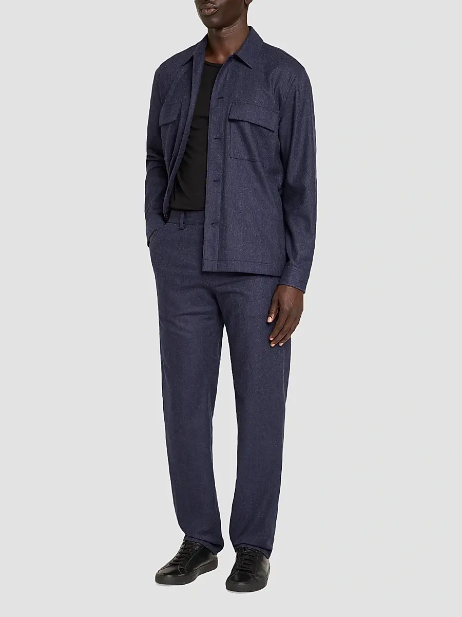 Vince Men's Tailored Wool-Twill Shirt Jacket | Thumbnail 2 Vince Men's Tailored Wool-Twill Shirt Jacket | Thumbnail 2