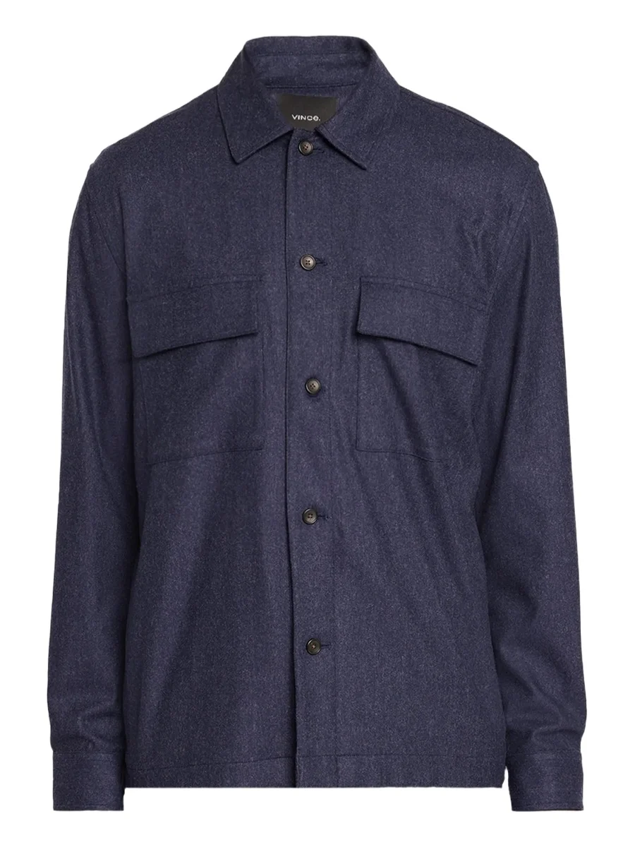 Vince Men's Tailored Wool-Twill Shirt Jacket