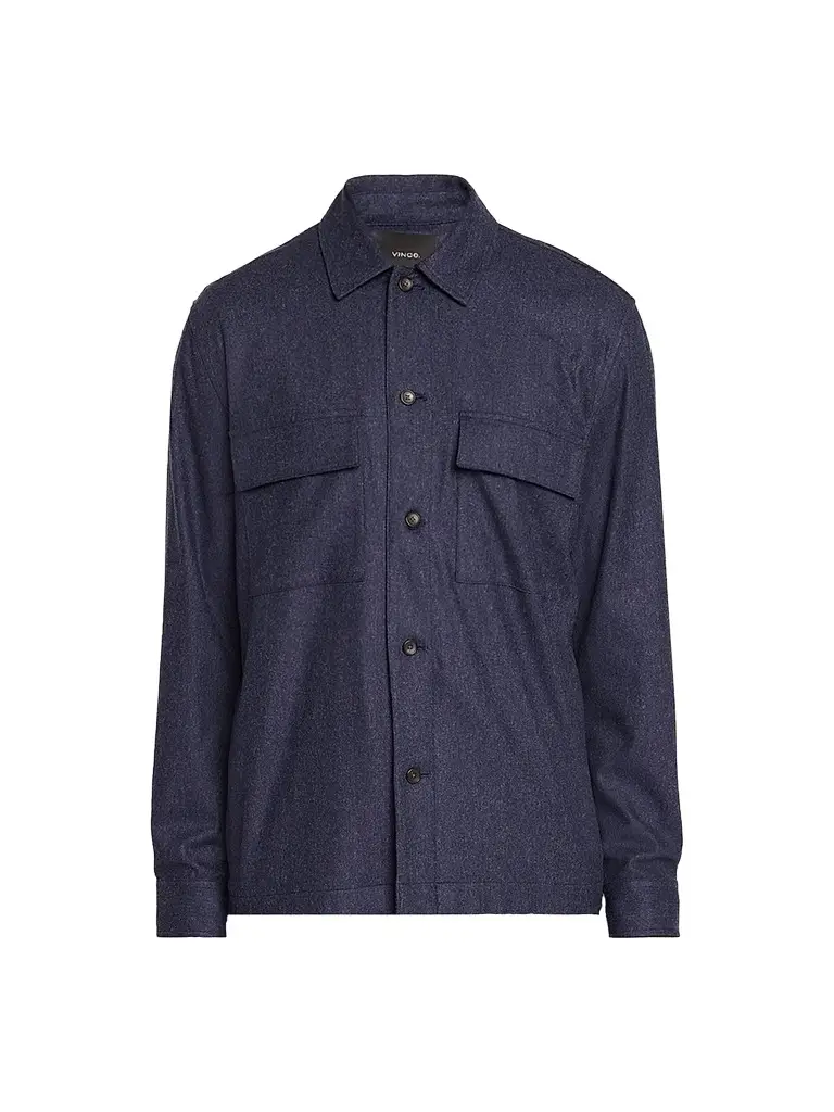 Vince Men's Tailored Wool-Twill Shirt Jacket