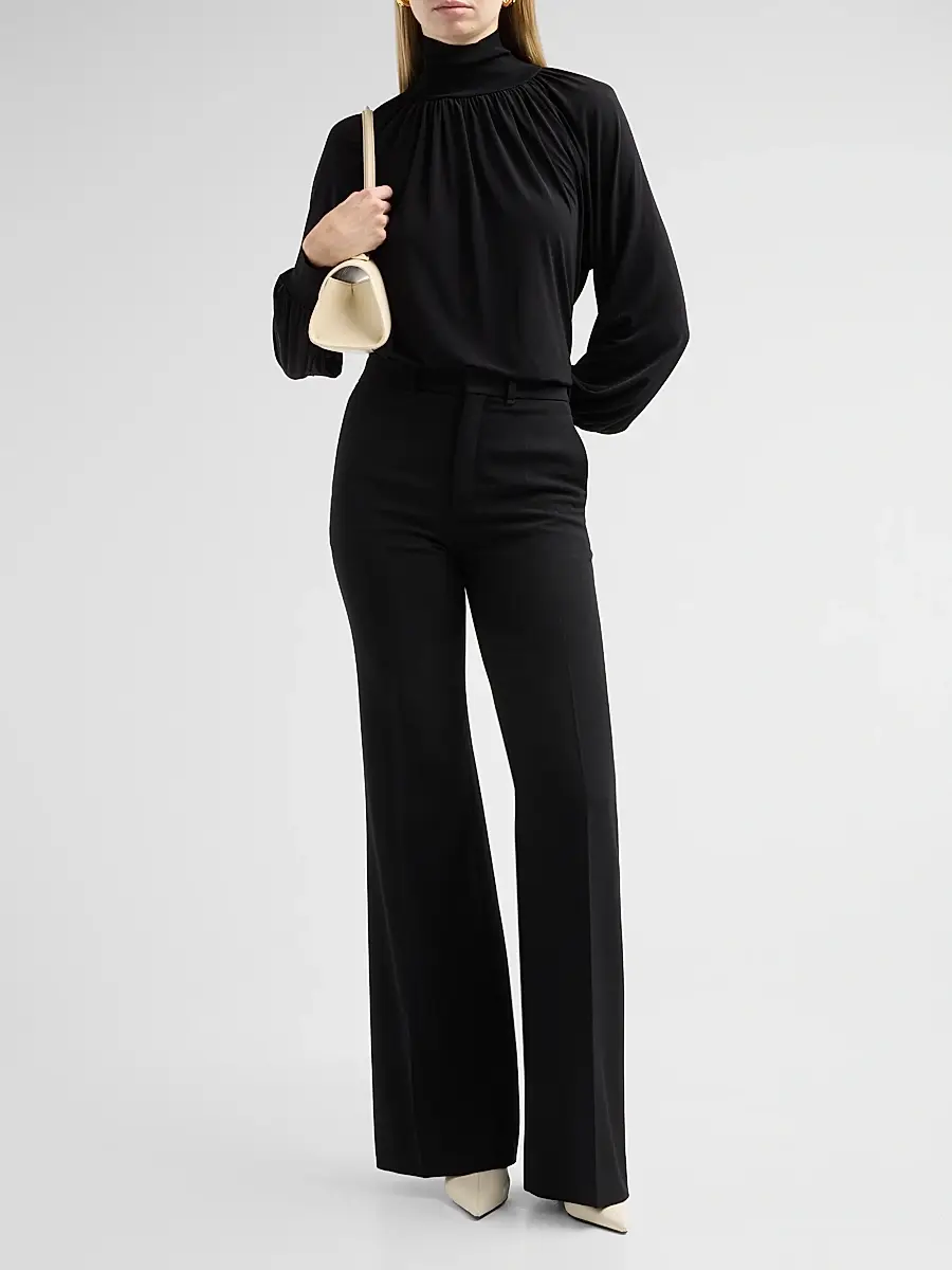 Vince Women's Gathered Turtleneck Top | Thumbnail 2 Vince Women's Gathered Turtleneck Top | Thumbnail 2