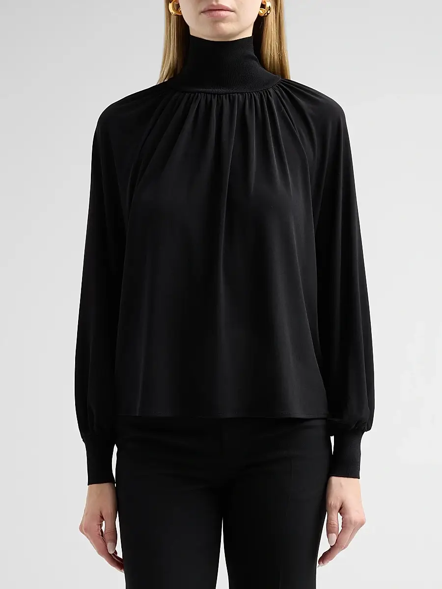 Vince Women's Gathered Turtleneck Top | Thumbnail 5 Vince Women's Gathered Turtleneck Top | Thumbnail 5