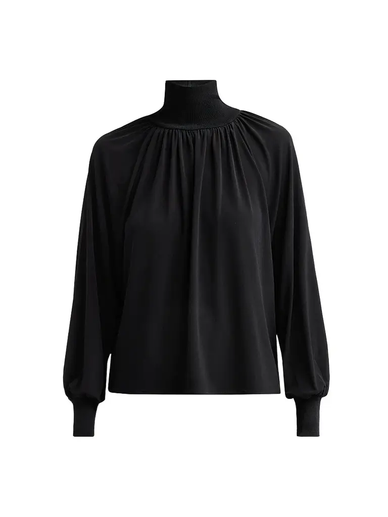 Vince Women's Gathered Turtleneck Top