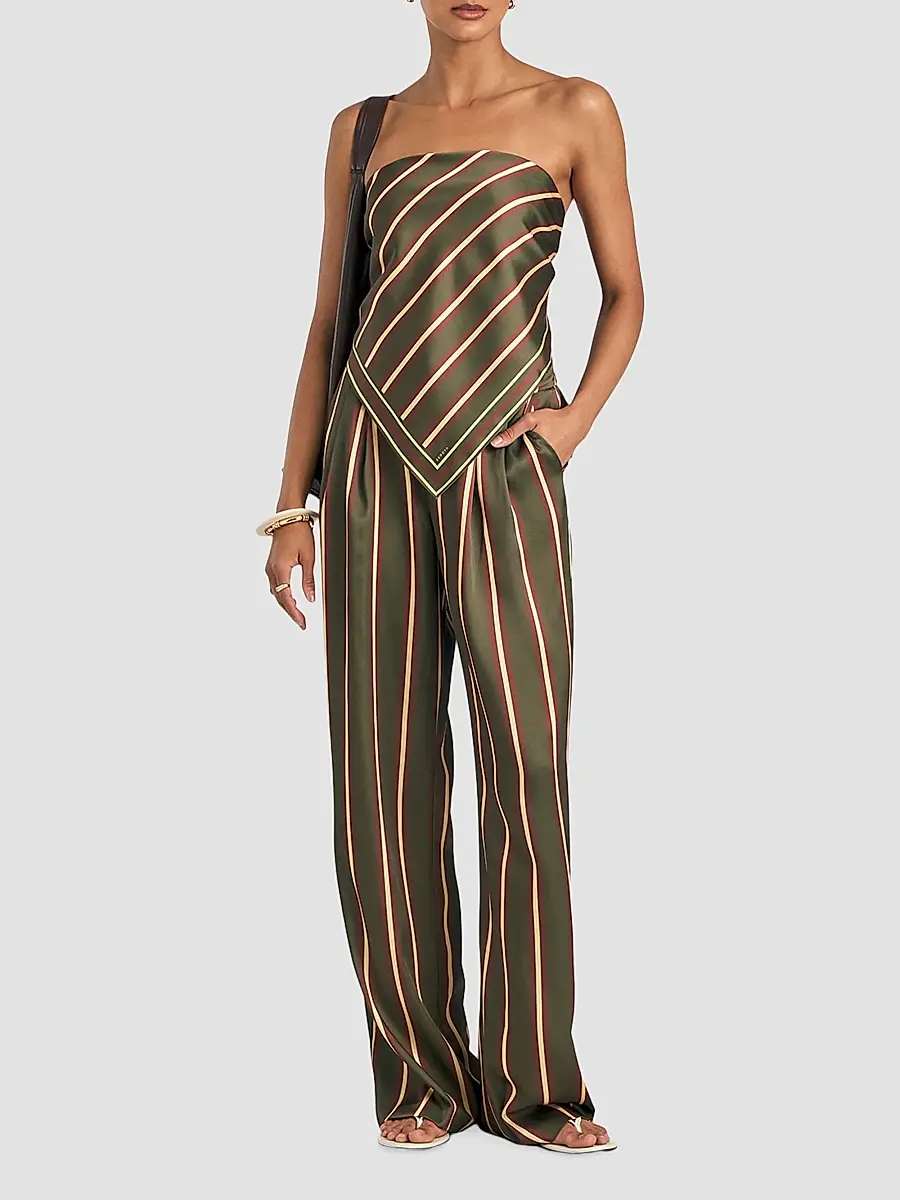 SEROYA Women's Marlowe Shadow Striped Pants | Thumbnail 2
