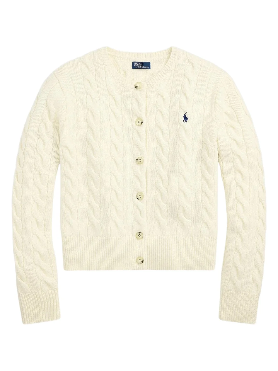 Women's Cable-Knit Wool-Cashmere Cardigan Women's Cable-Knit Wool-Cashmere Cardigan