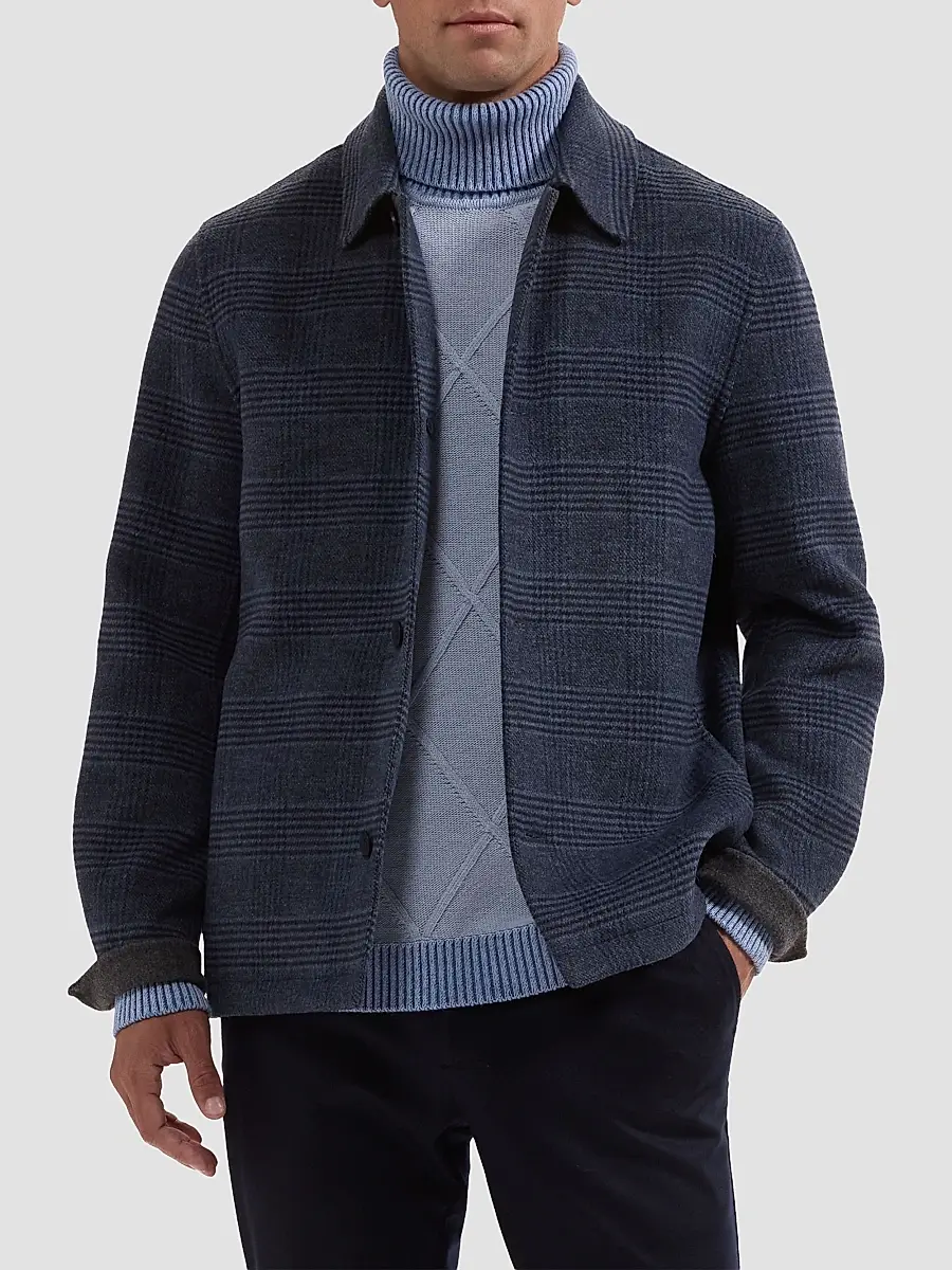Bugatchi Men's Plaid Wool-Blend Jacket | Thumbnail 4