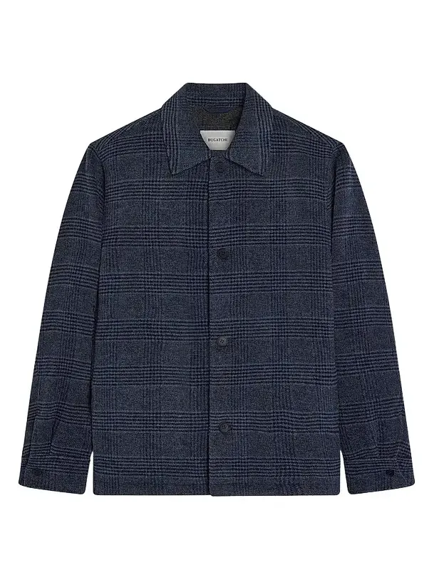 Men's Plaid Wool-Blend Jacket