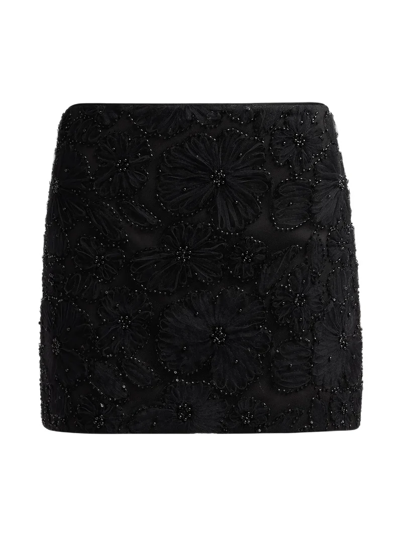 Veronica Beard Women's Olenna Floral Embellished Mini Skirt