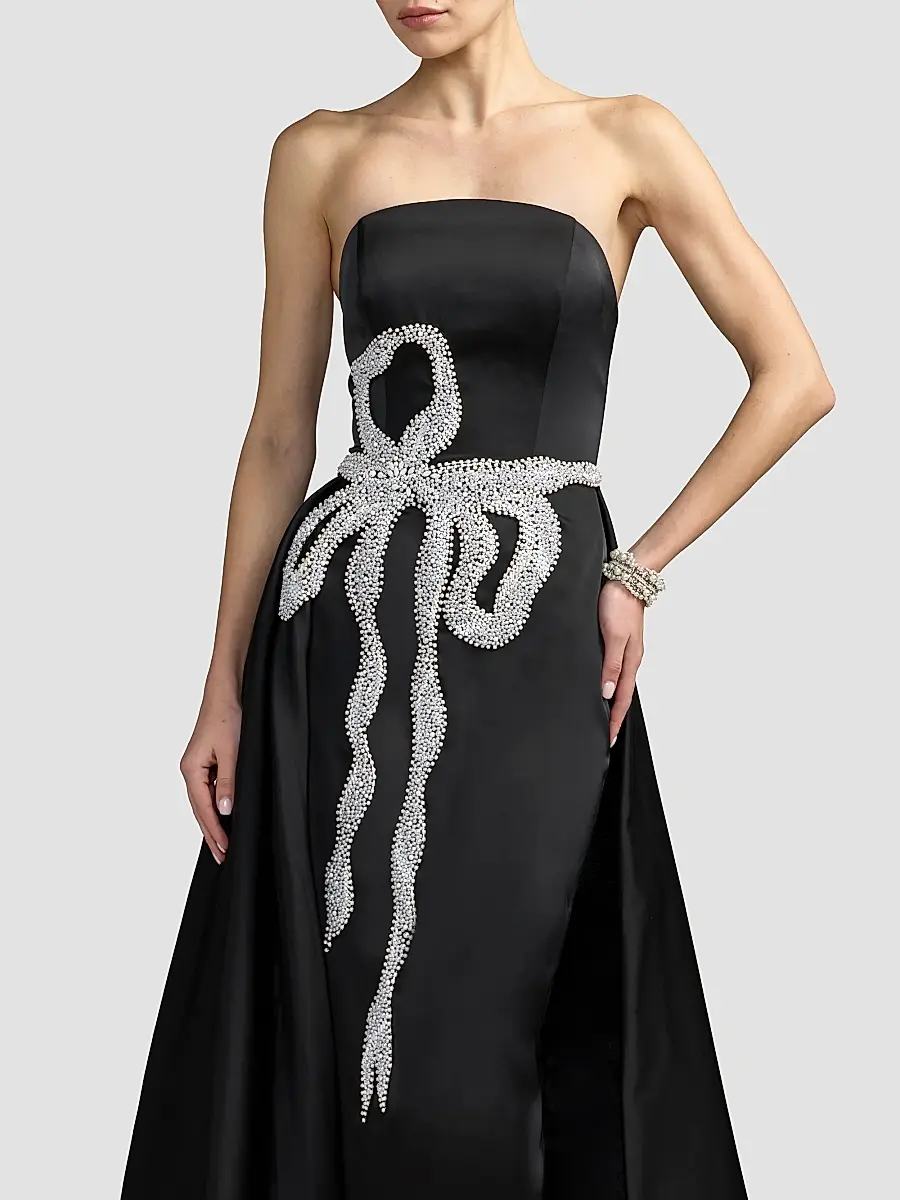 Mac Duggal Women's Evening Strapless Satin Gown | Thumbnail 4 Mac Duggal Women's Evening Strapless Satin Gown | Thumbnail 4