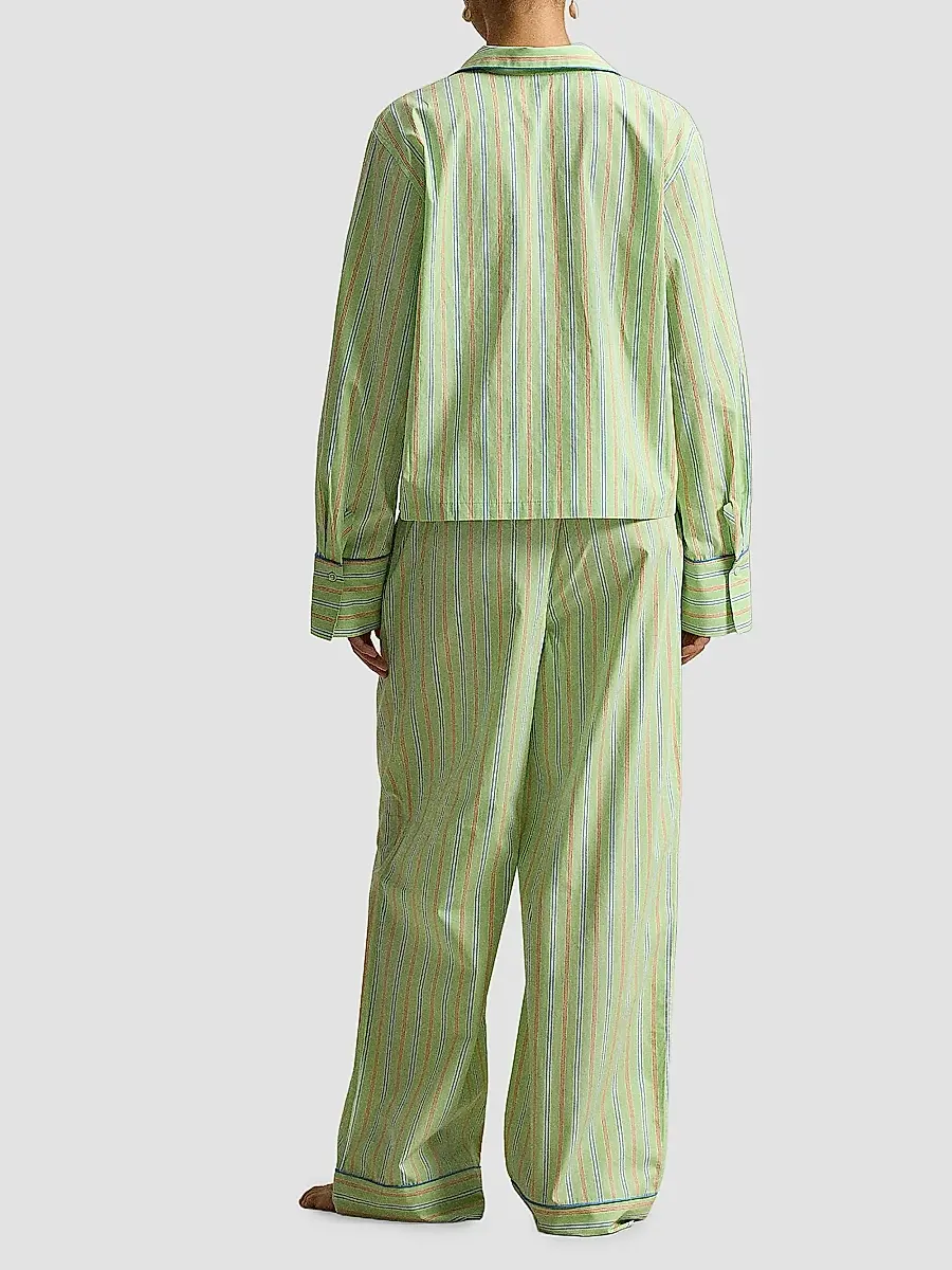 Polo Ralph Lauren Women's Shirting Stripes Pajamas Set | Thumbnail 3 Polo Ralph Lauren Women's Shirting Stripes Pajamas Set | Thumbnail 3