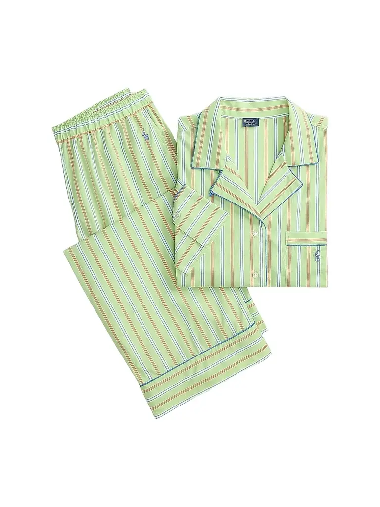 Women's Shirting Stripes Pajamas Set