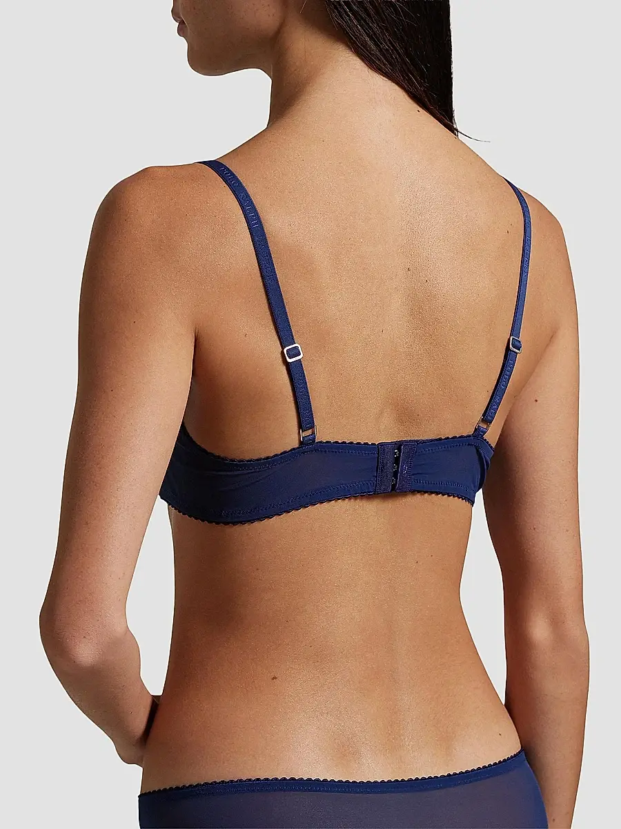 Polo Ralph Lauren Women's Pony-Embroidered Mesh Unlined Demi Bra | Thumbnail 3 Polo Ralph Lauren Women's Pony-Embroidered Mesh Unlined Demi Bra | Thumbnail 3