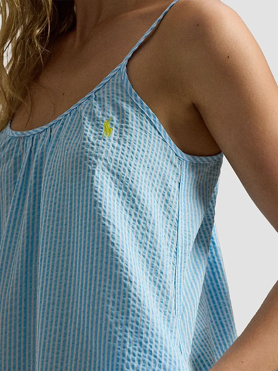 Polo Ralph Lauren Women's Scallop Seersucker Slipdress | Thumbnail 5 Polo Ralph Lauren Women's Scallop Seersucker Slipdress | Thumbnail 5