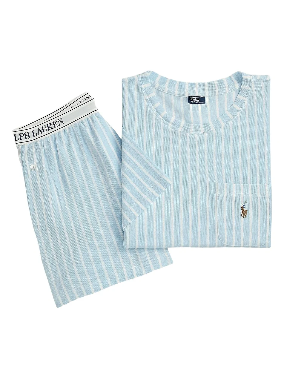 Women's Knit Oxford T-Shirt & Shorts Set - Baltic Sea Women's Knit Oxford T-Shirt & Shorts Set - Baltic Sea
