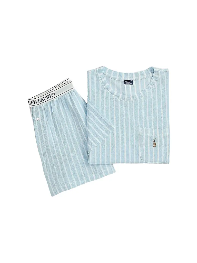 Women's Knit Oxford T-Shirt & Shorts Set - Baltic Sea
