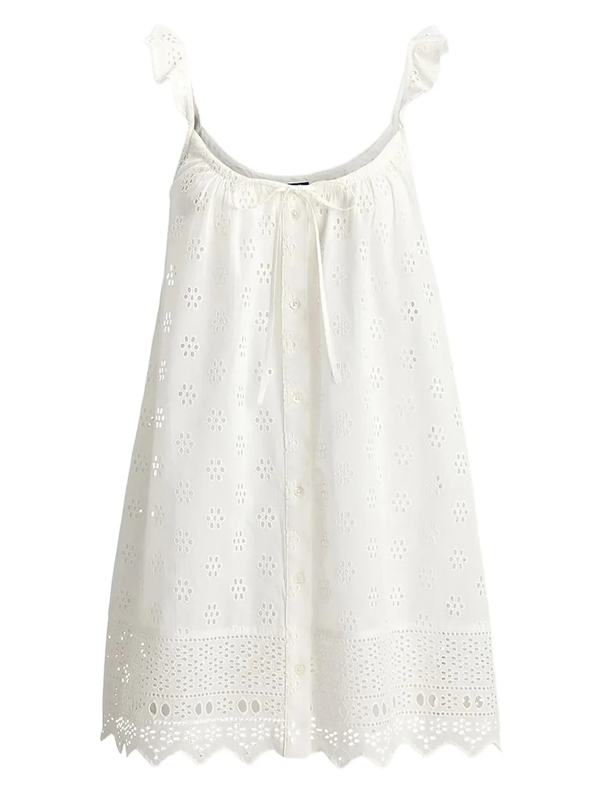 Women's Cotton Eyelet Cami Sleep Dress