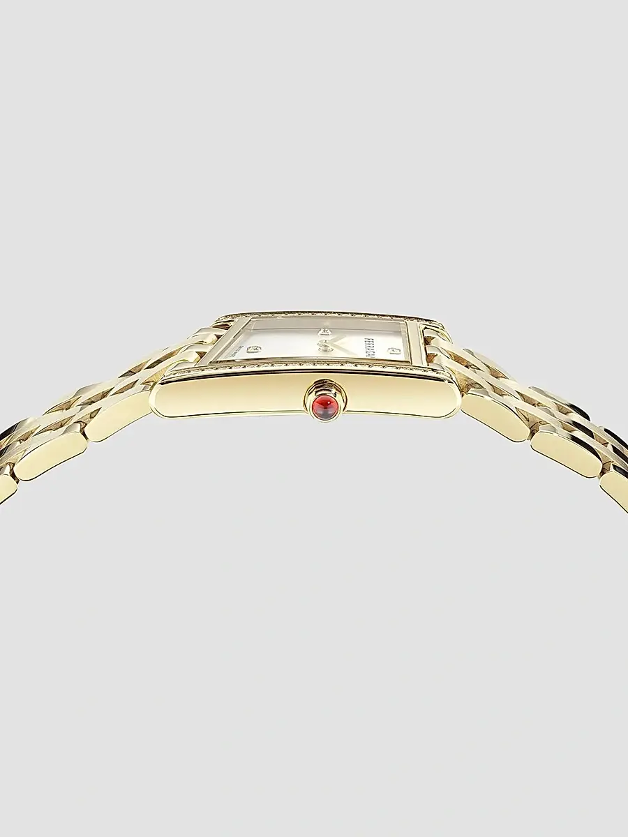Ferragamo Women's Asymetrique Yellow Gold IP Stainless Steel & Diamond Watch/22MM x 36MM | Thumbnail 2 Ferragamo Women's Asymetrique Yellow Gold IP Stainless Steel & Diamond Watch/22MM x 36MM | Thumbnail 2