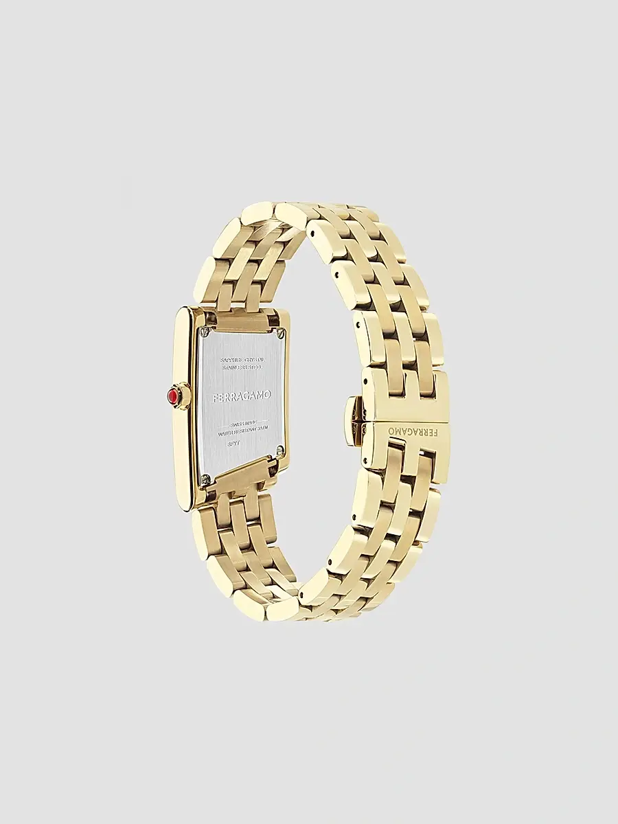 Ferragamo Women's Asymetrique Yellow Gold IP Stainless Steel & Diamond Watch/22MM x 36MM | Thumbnail 3 Ferragamo Women's Asymetrique Yellow Gold IP Stainless Steel & Diamond Watch/22MM x 36MM | Thumbnail 3