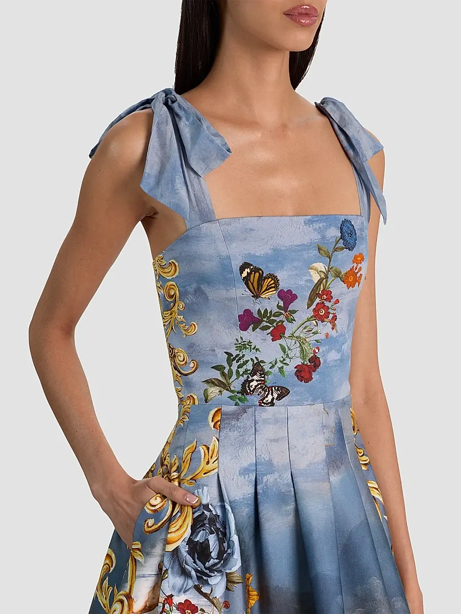 Alice + Olivia Women's Alpine Dawn Floral A-Line Maxi Dress | Thumbnail 4 Alice + Olivia Women's Alpine Dawn Floral A-Line Maxi Dress | Thumbnail 4