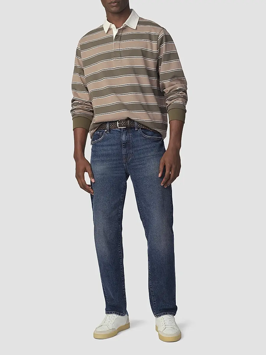 Joe's Jeans Men's Striped Cotton Rugby Shirt | Thumbnail 2